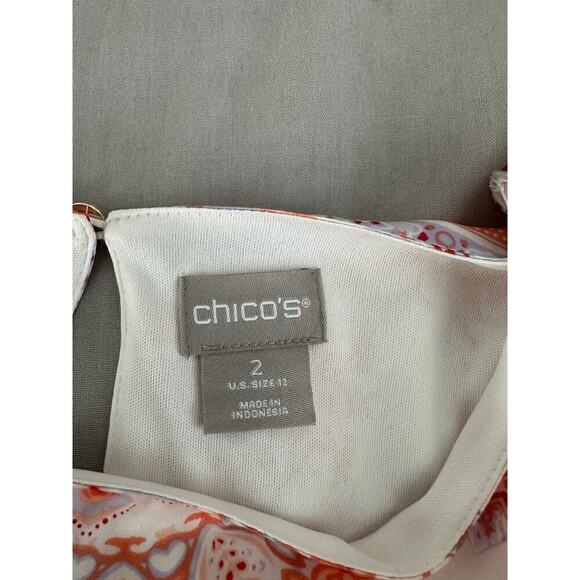 Chico's  Paisley Knee Length Shift Dress sz 2 - Picture 5 of 6